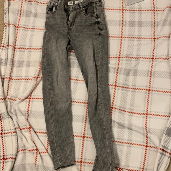 grey bershka skinny high rise jeans - Picture 1 of 5